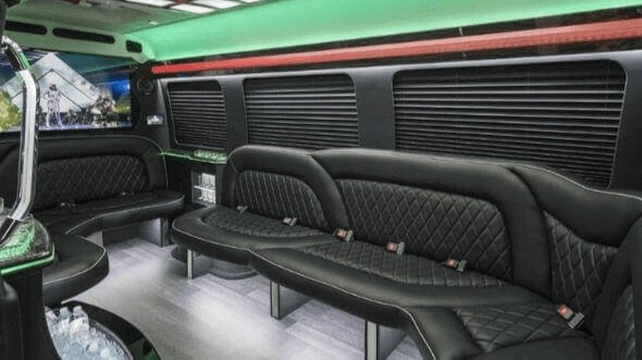 Interior of Scranton Party Bus Company's 14 Passenger Sprinter Limousine in Scranton