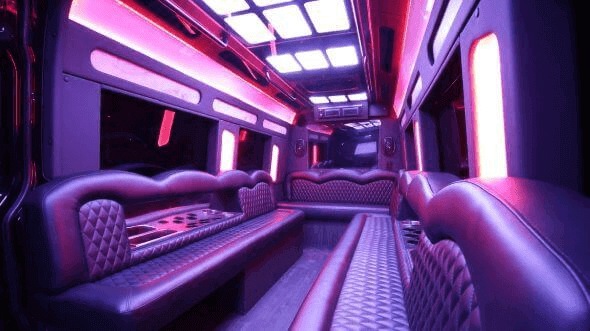Interior of Pennsylvania Party Bus Company's 18 Passenger Party Bus in Pennsylvania