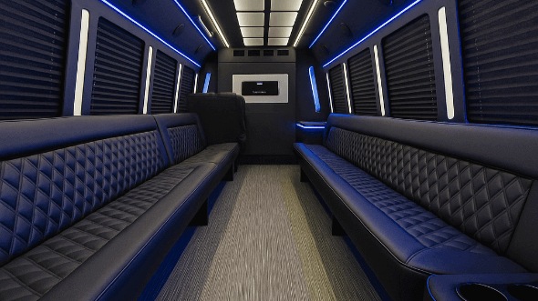 Interior of Bensalem Party Bus Company's 20 Passenger Party Bus in Bensalem