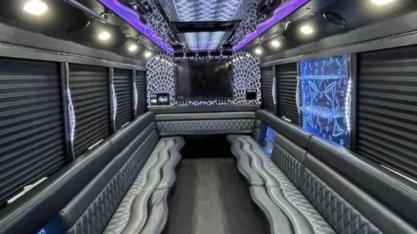 Interior of Lower Providence Party Bus Company's 20 Passenger Party Bus in Lower Providence
