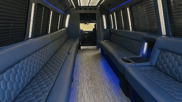 Interior of North Huntingdon Party Bus Company's 20 Passenger Party Bus in North Huntingdon