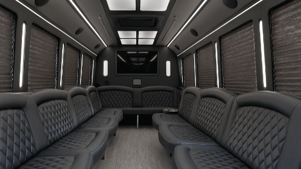 Interior of Manheim Party Bus Company's 30 Passenger Party Bus in Manheim
