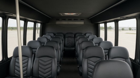 Interior of Pennsylvania Party Bus Company's 35 Passenger Minibus in Pennsylvania