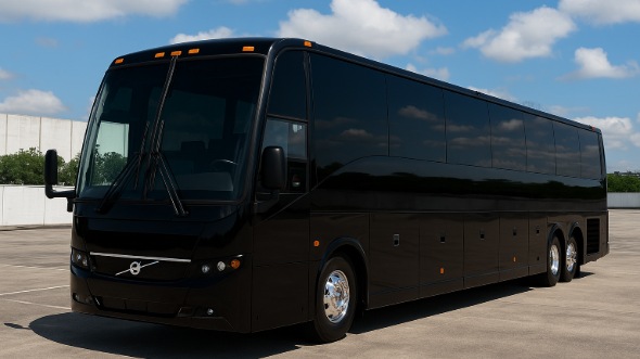 Exterior of Pennsylvania Party Bus Company's 46 Passenger Charter Bus in Pennsylvania
