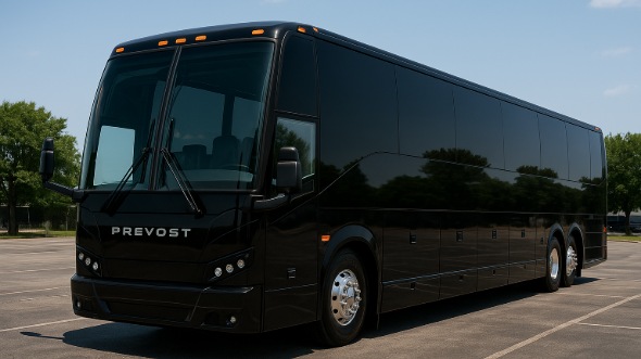 Exterior of Pennsylvania Party Bus Company's 55 Passenger Charter Bus in Pennsylvania